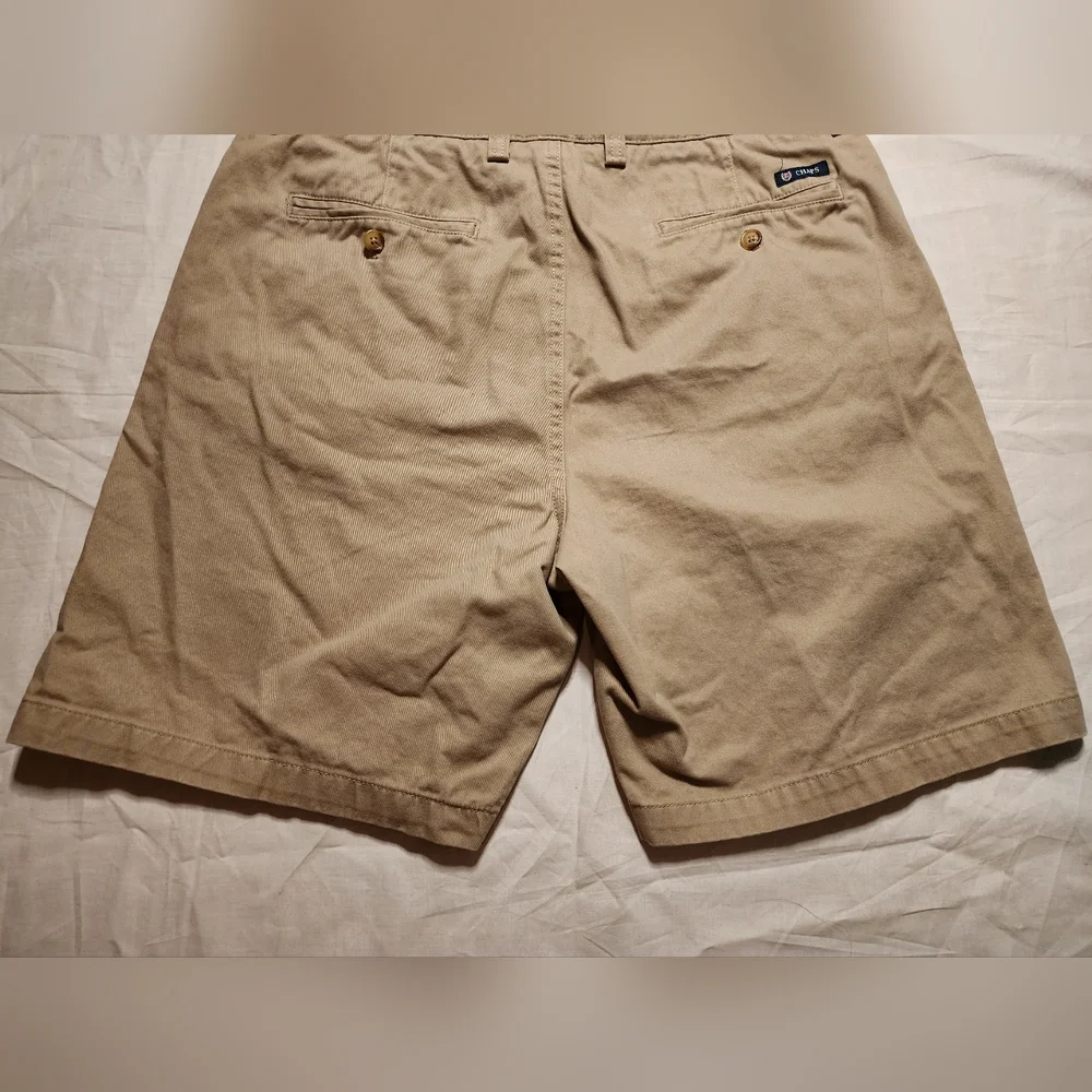 CHAPS Shorts Men's Size 36 Tan Khaki Shorts Zipper Pockets